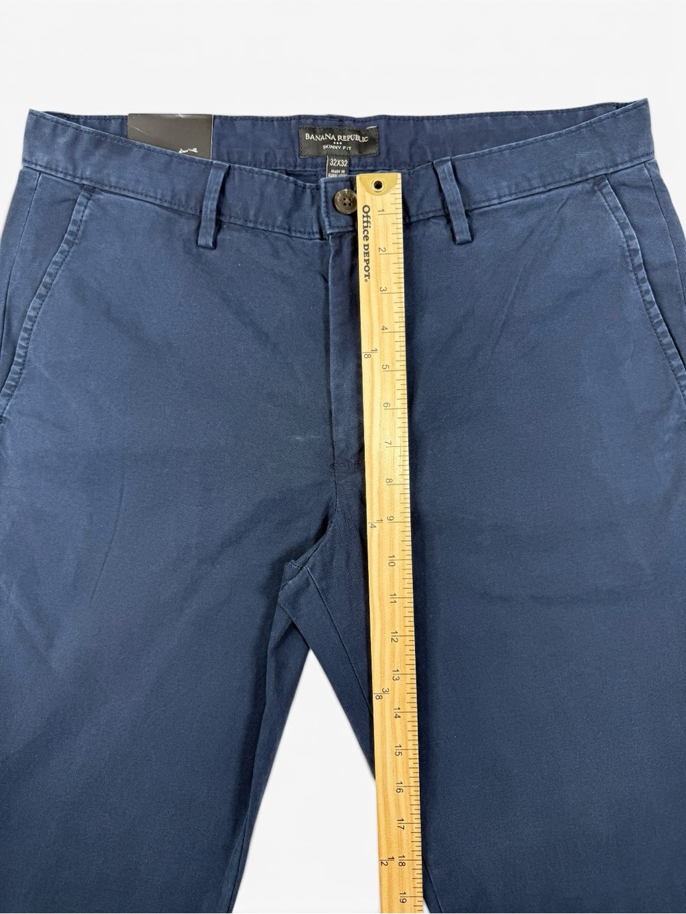 Banana Republic NWT Lived-In Skinny Chino Pants Navy Men’s 32x32 - Picture 6 of 11